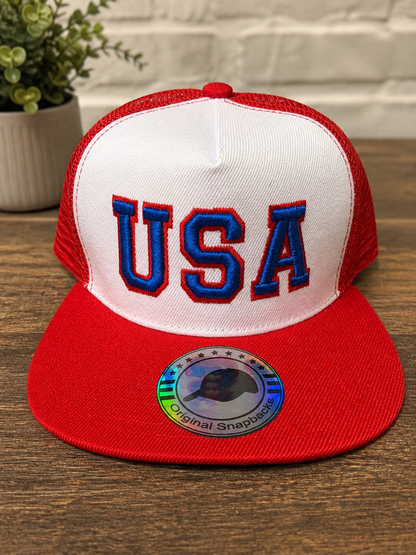 USA / MERICA Puff Embroidery Hat 🇺🇸