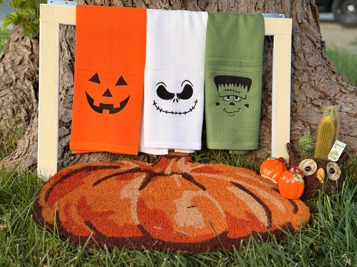 Halloween Hand Towels - Mix & Match - Pumpkin, Skeleton, Frankenstein